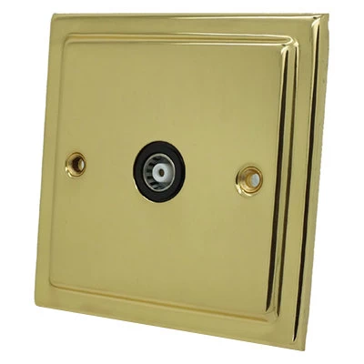 Victoria Polished Brass TV Socket