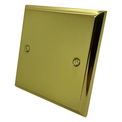 Style Polished Brass Blank Plate