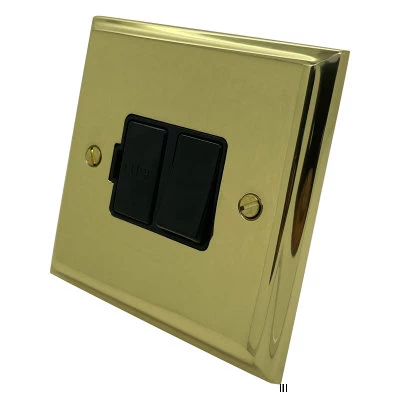 Style Polished Brass Switched Fused Spur