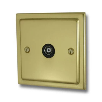 Victoria Classic Polished Brass TV Socket