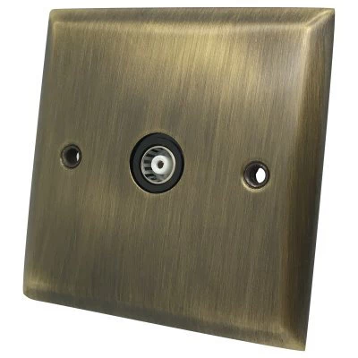 Grande Antique Brass TV Socket