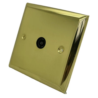 Grande Polished Brass TV Socket