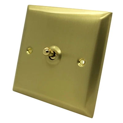 Grande Satin Brass Intermediate Toggle (Dolly) Switch