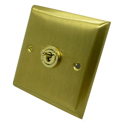 Grande Satin Brass Intermediate Toggle (Dolly) Switch