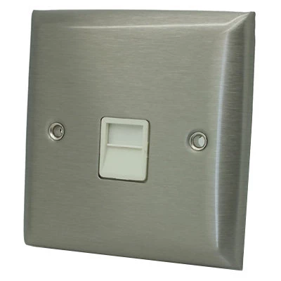 Grande Satin Stainless Telephone Master Socket