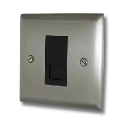 Grande Satin Stainless RJ45 Network Socket