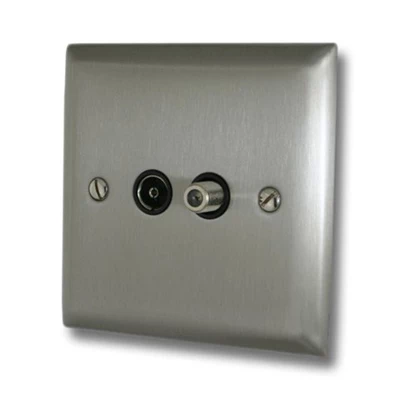 Grande Satin Stainless TV and SKY Socket