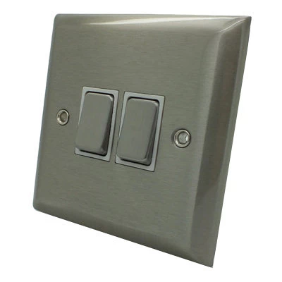 Grande Satin Stainless Plug Socket with USB Charging