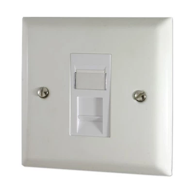 Grande White RJ45 Network Socket