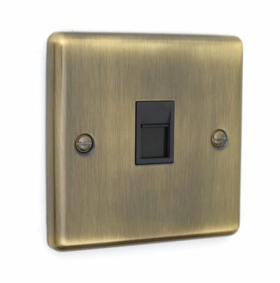 Ensemble Antique Brass RJ45 Network Socket