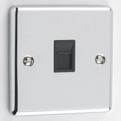 Ensemble Polished Chrome RJ45 Network Socket