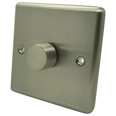 Ensemble Brushed Steel Push Light Switch