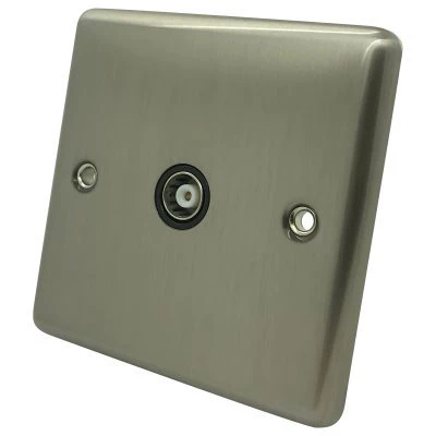 Ensemble Brushed Steel TV Socket