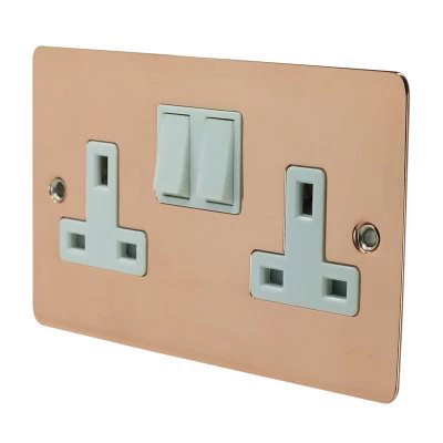 Slim Polished Copper Flex Outlet Plate