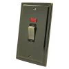 45 Amp Double Pole Switch - Double Plate : Black Trim