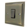 1 Gang 10 Amp 2 Way Light Switch : Black Trim