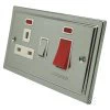 Cooker Control - 45 Amp Double Pole Switch with 13 Amp Plug Socket - White Trim