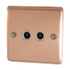 Twin Non Isolated TV | Coaxial Socket : White Trim