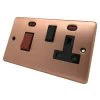 Cooker Control - 45 Amp Double Pole Switch with 13 Amp Plug Socket - Black Trim