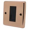 1 Gang RJ45 Cat 6 Socket : Black Trim