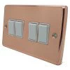 4 Gang 10 Amp 2 Way Light Switches : White Trim