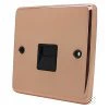 1 Gang Telephone Master Socket : Black Trim