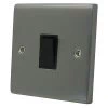 1 Gang 2 Way Light Switch : Black Trim