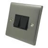 2 Gang 2 Way Light Switch : Black Trim