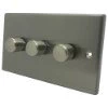 3 Gang 100W 2 Way LED (Trailing Edge) Dimmer (Min Load 1W, Max Load 100W)