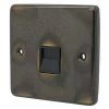 1 Gang Telephone Master Socket : Black Trim