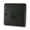 1 Gang Telephone Master Socket : Black Trim