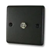 1 Gang Satellite Socket : Black Trim