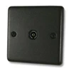 Single Non Isolated TV | Coaxial Socket : Black Trim