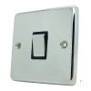 1 Gang 2 Way Light Switch : Black Trim