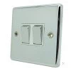 2 Gang 2 Way Light Switch : White Trim