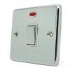 1 Gang - Used for heating and water heating circuits. Switches both live and neutral poles : White Trim