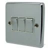 3 Gang 2 Way Light Switch : White Trim