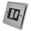 Without Neon - Fused outlet with on | off switch : Black Trim