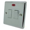 With Neon - Fused outlet with on | off switch and indicator light : White Trim