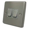 2 Gang 2 Way Light Switch : White Trim