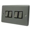 4 Gang 2 Way Light Switch : Black Trim