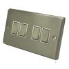 4 Gang 2 Way Light Switch : White Trim