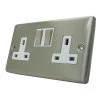 2 Gang - Double 13 Amp Switched Plug Socket : White Trim