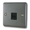 1 Gang Telephone Master Socket : Black Trim