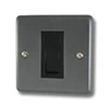 1 Gang RJ45 Cat 6 Socket : Black Trim