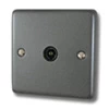 Single Non Isolated TV | Coaxial Socket : Black Trim