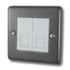 2 Gang Telephone Master Socket : White Trim