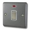 20 Amp Double Pole Switch with Neon : White Trim