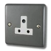 5 Amp Round Pin Unswitched Socket : White Trim