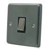 1 Gang 10 Amp 2 Way Light Switch : Black Trim